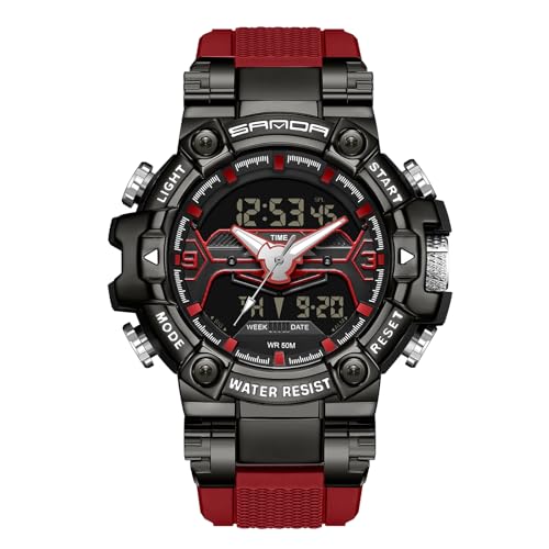 Militär Uhr Herren Digitaluhr Armbanduhr Herrenuhren Digital Uhr Herren Military Watch Outdoor Tactical Watch Stoppuhr 5 ATM Wasserdicht Groß Uhren Sport Chronograph Herren Sportuhr Männer Jungen von findtime