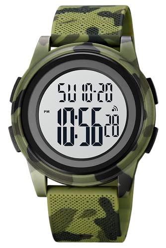 findtime Militär Uhr Herren Sportuhr Tactical Watch Digitaluhr Outdoor Sportuhren Chronograph Countdown 5 ATM Wasserdicht Uhren Männer Wecker Stoppuhr Armbanduhr von findtime