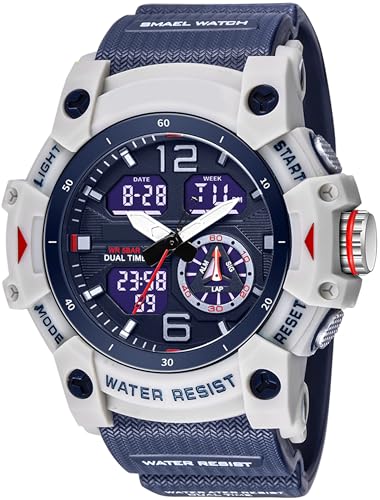 findtime Militär Uhr Herren Armbanduhr Digital und Analog wasserdichte Herrenuhr Sportlich LED Digitaluhr Kalender Wecker Stoppuhr mit Armband Taktische Uhren Männer Outdoor von findtime