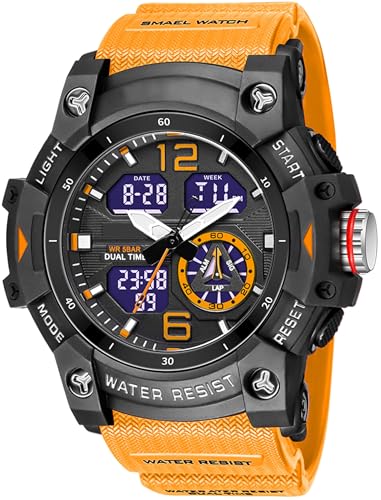 findtime Militär Uhr Herren Armbanduhr Digital und Analog wasserdichte Herrenuhr Sportlich LED Digitaluhr Kalender Wecker Stoppuhr mit Armband Taktische Uhren Männer Outdoor von findtime