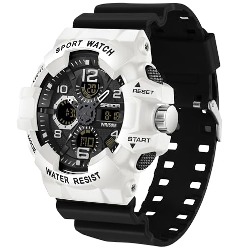 Militär Uhren Herren Armbanduhr Herrenuhr Digital Uhr Tactical Watches for Men Sportuhren für Herren Outdoor Digitaluhr für Jungen LED-Leuchtdisplay mit Analogen Zeigern und Digitalen Zahlen von findtime