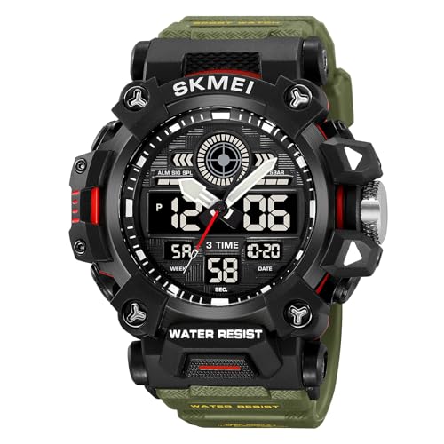 Outdoor Militär Uhr Herren Armbanduhr Digital Seniorenuhr Military Watch Sportuhr Tactical Watch Wasserdicht Digitaluhr Herrenuhren Männer Jungen Senioren Chronograph Herren Stoppuhr Sport Uhren Groß von findtime