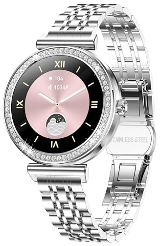 Smartwatch Damen mit telefonfunktion Herzfrequenz Schlafmonitor Schrittzähler IP68 Wasserdicht Elegant Fitness Tracker Luxuriös Aktivitätstracker Klein Silver Smartwatch Damen mit telefonfunktion Herzfrequenz Schlafmonitor Schrittzähler IP68 Wasserdicht Elegant Fitness Tracker Luxuriös Aktivitätstracker Klein Silver von findtime