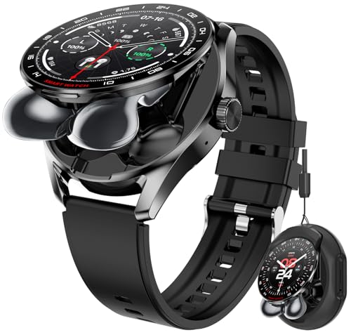 Smartwatch with Earbuds, 3 in 1 Smart Watch Bluetooth Kopfhörer Outdoor Sportuhr mit Telefonfunktion Musik Schlafüberwachung Kabellosen Ohrhörern für Android iOS Smartwatch with Earbuds, 3 in 1 Smart Watch Bluetooth Kopfhörer Outdoor Sportuhr mit Telefonfunktion Musik Schlafüberwachung Kabellosen Ohrhörern für Android iOS von findtime