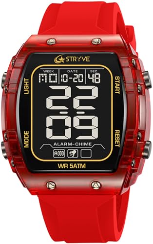 Sportuhren Herren Digital Militär Uhr Digitale Armbanduhr Herren Tactical Watch LED 50M Wasserdicht Sport Military Watches for Men Stoppuhr Digitaluhren Jugendliche von findtime