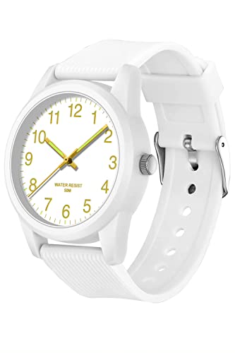 Uhr Damen Armbanduhr 5ATM Wasserdicht Jelly Süßigkeiten Farbe Buntfarbig Damenuhr mit Silikonarmband Frauen Uhren Analog Quarz Beleuchtend Zeiger Sportuhr für Mädchen Kinderuhr Junge Uhren Kids Watch von findtime