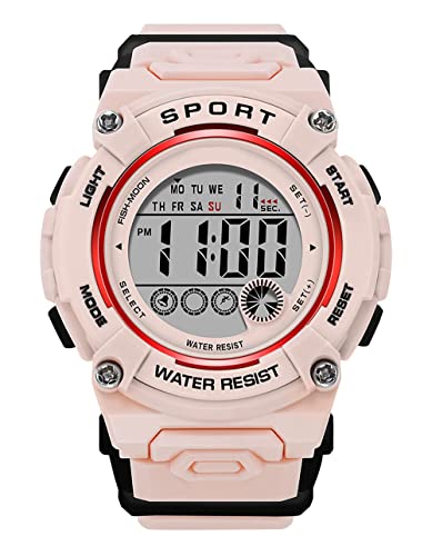 Uhr Damen Armbanduhr Digital Elektronisch Jelly Süßigkeiten Farbe Buntfarbig Frauen Uhren Damenuhr mit Silikonarmband Wasserdicht Sportuhr für Mädchen Kinderuhr Junge Kids Watch Wecker Licht Stoppuhr von findtime