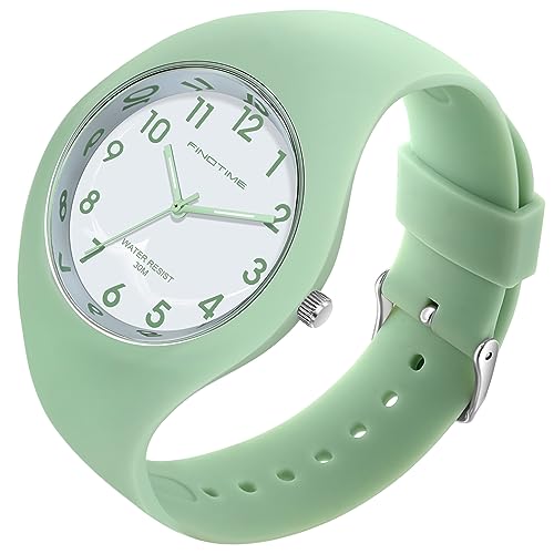 Uhr Damen Armbanduhr Jelly Süßigkeiten Farbe Buntfarbig Frauen Uhren Analog Quarz Damenuhr mit Silikonarmband Wasserdicht Sportuhr für Mädchen Kinderuhr Junge Uhren Kids Watch von findtime