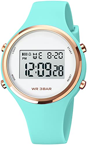 Uhren Damen Digitale Armbanduhr Frauen Kinderuhr Mädchen Multifonktion Damenuhr Digital Silikon Armband mit Licht Alarm Stoppuhr Rosegold Uhren Damen Digitale Armbanduhr Frauen Kinderuhr Mädchen Multifonktion Damenuhr Digital Silikon Armband mit Licht Alarm Stoppuhr Rosegold von findtime