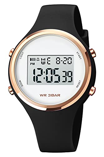 Digitaluhr Damen Armbanduhr Jelly Süßigkeiten Farbe Buntfarbig Frauen Uhren Damenuhr mit Silikonarmband Wecker Stoppuhr LED Uhr 3 ATM Wasserdicht Outdoor Sportuhr für Mädchen Kinderuhr Junge Uhren von findtime