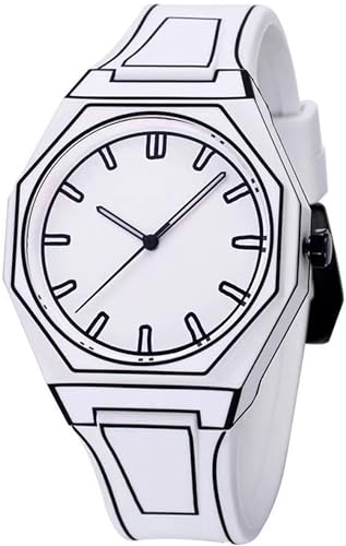 Uhren Herren Damen Silikonarmband Analog Quarzuhr Einfache Sportuhr Jugendliche Sport Armbanduhr ohne Zahlen 3ATM Wasserdicht Herren Uhr Minimalismus von findtime