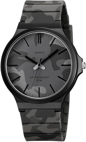 Unisex Analog Quarz Armbanduhr Herren Minimalistisch Damenuhr 5ATM Wasserdicht Einfache Klassische Uhren Herren Damen Teenager Sportlich von findtime