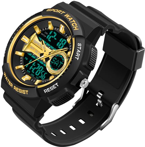 findtime Armbanduhr Damen Digital Wasserdicht Schwarz Digitale Coole Uhren für Jugendliche Mädchen Jungen Teenager Kinder Kinderuhr mit Wechselbares Silikonarmband Stoppuhr von findtime