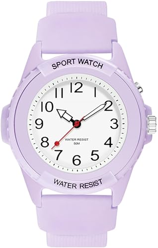 findtime Armbanduhr Damen Lila Minimalistisch Analog Quarz Damenuhr mit Nachtlicht für Frauen Student Teenager Mädchen wasserdichte Damenarmbanduhr von findtime