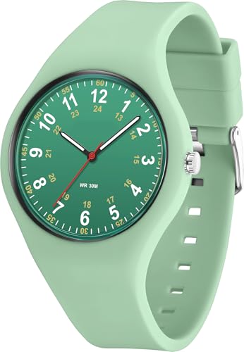 findtime Armbanduhr Damen Uhr Silikonarmband Krankenschwester Analog Quarz Uhr Mädchen Jungen Damenuhr Sportlich 30M Wasserdicht Armbanduhren für Frauen Senioren Sportuhr Casual von findtime
