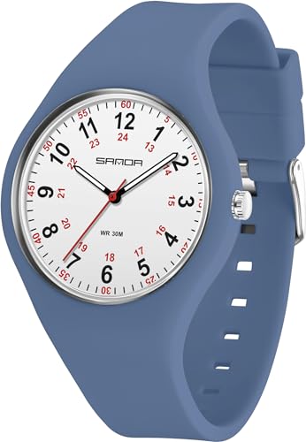 findtime Armbanduhr Damen Uhr Silikonarmband Krankenschwester Analog Quarz Uhr Mädchen Jungen Damenuhren Sportlich 30M Wasserdicht Armbanduhren für Frauen Senioren Sportuhr Casual von findtime