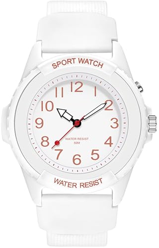 findtime Armbanduhr Damen Weiß Minimalistisch Analog Quarz Damenuhr mit Nachtlicht für Frauen Student Teenager Mädchen wasserdichte Damenarmbanduhr von findtime