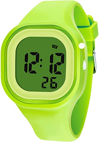 findtime Armbanduhr Digital Uhr Silikonband Eckig Sportuhr 5ATM Wasserdicht Armbanduhren mit Stoppuhr Datum Wecker Licht Teenager Uhren Damen Herren Grün findtime Armbanduhr Digital Uhr Silikonband Eckig Sportuhr 5ATM Wasserdicht Armbanduhren mit Stoppuhr Datum Wecker Licht Teenager Uhren Damen Herren Grün von findtime