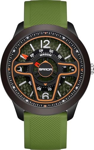 findtime Armbanduhr Herren Damen Silikonarmband Motorsport Männer Analog Quarz Uhr für Herren Sportuhr Lässige Modische Armbanduhren von findtime