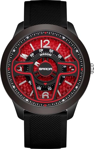 findtime Armbanduhr Herren Damen Silikonarmband Motorsport Männer Analog Quarz Uhr für Herren Sportuhr Lässige Modische Armbanduhren von findtime