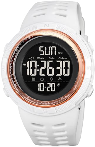 findtime Armbanduhr Herren Digital Uhr Senioren Große Zahlen 50M Wasserdicht Militär Uhr Digital Sportuhr Camouflage Herrenuhr mit Wecker Coutdown Datum 12/24H LED Armbanduhren Männer von findtime