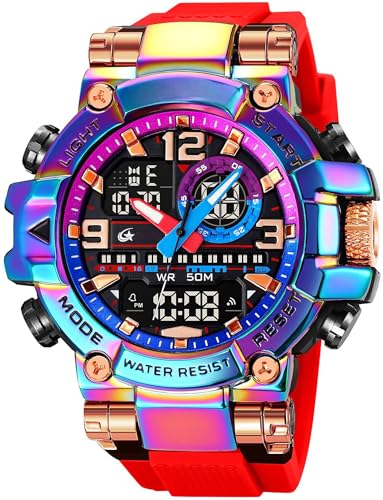 findtime Armbanduhr Herren Groß Sportlich Digitaluhr wasserdichte Robuste Outdoor Uhr für Männer Jungen Jugendliche Sportuhren LED Alarm Doppelzeit von findtime
