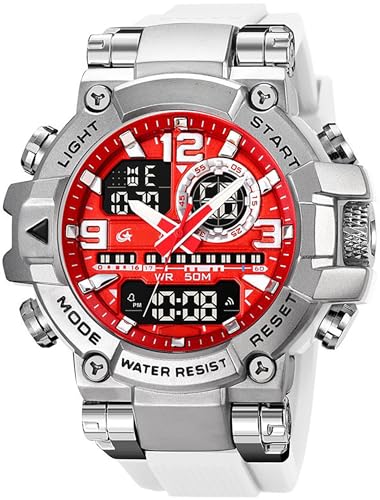 findtime Armbanduhr Herren Groß Sportlich Digitaluhr wasserdichte Robuste Outdoor Uhr für Männer Jungen Jugendliche Sportuhren LED Alarm Doppelzeit von findtime