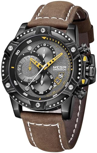 findtime Armbanduhr Herren Lederarmband Business Herrenuhren Analog Quarzuhr Chronograph Herren Armbanduhren 3ATM Wasserdicht Uhren für Männer Designer Uhren Sport Watch Braun Datum findtime Armbanduhr Herren Lederarmband Business Herrenuhren Analog Quarzuhr Chronograph Herren Armbanduhren 3ATM Wasserdicht Uhren für Männer Designer Uhren Sport Watch Braun Datum von findtime