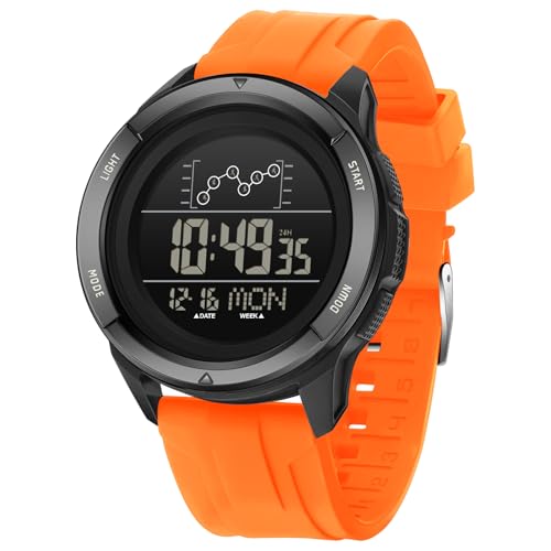 findtime Armbanduhr Herren Uhr Digitaluhr Sportuhren Herren Herrenarmbanduhren wasserdichte Uhren mit LED-Leuchtdisplay, 12-/24-Stunden-Format findtime Armbanduhr Herren Uhr Digitaluhr Sportuhren Herren Herrenarmbanduhren wasserdichte Uhren mit LED-Leuchtdisplay, 12-/24-Stunden-Format von findtime