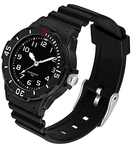 Uhren Damen Schwesternuhr Analog Sportuhr Silikon Armbanduhr Leuchtend 5 ATM Wasserdicht Leichte Uhr für Junge Mädchen Teenager Schwarz Gold Silber Blau Grün Rosa Violett Weiß Outdoor Watch Frauen von findtime