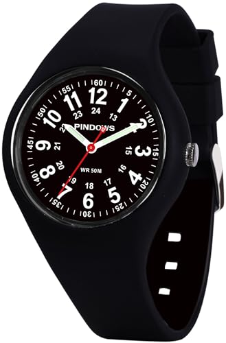 findtime Damenuhr Krankenschwester Uhren 50m wasserdichte Armbanduhr Damen Herren Analog Quarz Unisex Sportuhr Silikonarmband Uhr für Teenager Mädchen Junge von findtime