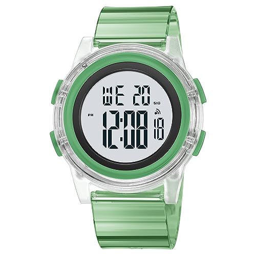 findtime Digitaluhr Damen Damenuhr Digital Armbanduhr Damen Sportuhr Damen wasserdichte Damenuhren Große Zahlenanzeige mit Weichem Gummiarmband und LED-Leuchtdisplay/Wecker/Stoppuhr von findtime