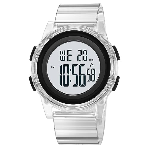 findtime Digitaluhr Damen Damenuhr Digital Armbanduhr Damen Sportuhr Damen wasserdichte Damenuhren Große Zahlenanzeige mit Weichem Gummiarmband und LED-Leuchtdisplay/Wecker/Stoppuhr von findtime