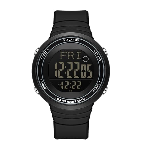 findtime Digitaluhr Damenuhr Digital Armbanduhr Damen Uhr Damenuhren Damenarmbanduhren Teenager Mädchen Wasserdicht im Täglichen Gebrauch mit Silikonarmband und Großer Zahlenanzeige von findtime
