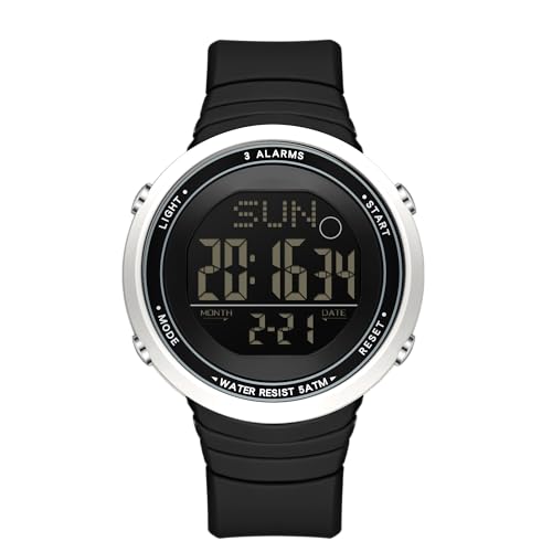 findtime Digitaluhr Damenuhr Digital Armbanduhr Damen Uhr Damenuhren Damenarmbanduhren Teenager Mädchen Wasserdicht im Täglichen Gebrauch mit Silikonarmband und Großer Zahlenanzeige von findtime