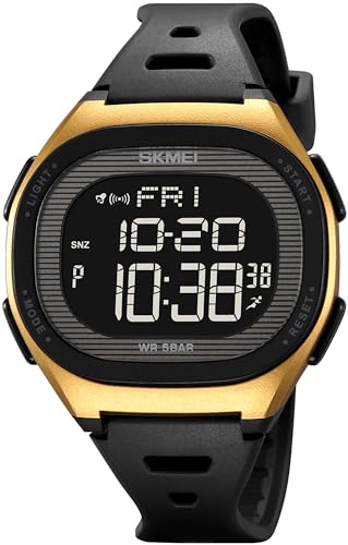 findtime Digitaluhr Herren Uhr 5ATM Wasserdicht Militär Sportuhren für Männer Senioren Jungen Armbanduhr mit Wecker Coutdown Kalender Uhren Herren mit Licht Stoppuhr 12/24H von findtime