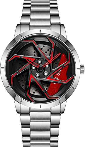 findtime Flegenuhr Herren Uhren Analog Quarz Armbanduhr mit Edelstahl Armband Motorsport Flege Herrenuhr Designer Uhr Männer 3ATM Wasserdicht Luxus Mode Herren Uhren von findtime