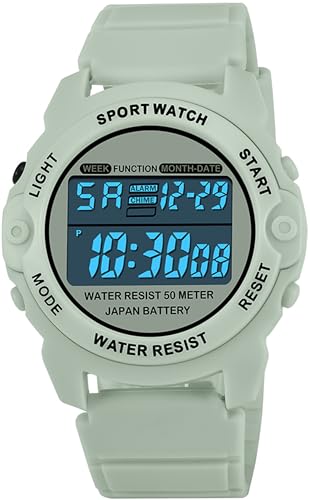 findtime Grün Digitaluhr Damen Unisex Digital Armbanduhr mit Stoppuhr Kalender Wecker LED Uhr für Jugendliche Jungen Mädchen findtime Grün Digitaluhr Damen Unisex Digital Armbanduhr mit Stoppuhr Kalender Wecker LED Uhr für Jugendliche Jungen Mädchen von findtime