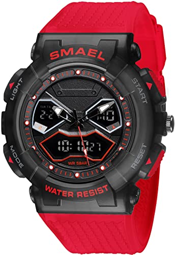 findtime Herren Uhr Militär Analog Digital Armbanduhr Tactical Watch 5ATM Wasserdicht Outdoor Uhr Stoppuhr Wecker Dual Männer Digitaluhr Jungen Digital Sport Uhren Casual Groß von findtime