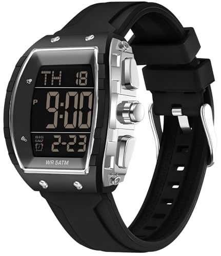 findtime Herrenuhr Tonneau Sportuhr Digital Armbanduhr Gold mit Doppelzeit Timer Stoppuhr 5ATM Wasserdicht Design Elektronische Uhren Freizeit Sport Armbanduhr Multifunktional findtime Herrenuhr Tonneau Sportuhr Digital Armbanduhr Gold mit Doppelzeit Timer Stoppuhr 5ATM Wasserdicht Design Elektronische Uhren Freizeit Sport Armbanduhr Multifunktional von findtime