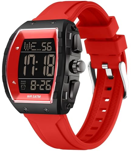 findtime Herrenuhr Tonneau Sportuhr Digital Armbanduhr Gold mit Doppelzeit Timer Stoppuhr 5ATM Wasserdicht Design Elektronische Uhren Freizeit Sport Armbanduhr Multifunktional findtime Herrenuhr Tonneau Sportuhr Digital Armbanduhr Gold mit Doppelzeit Timer Stoppuhr 5ATM Wasserdicht Design Elektronische Uhren Freizeit Sport Armbanduhr Multifunktional von findtime
