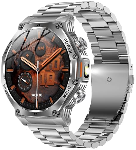 findtime Luxus Smartwatch Herren 1.8" HD Großes Touchscreen Telefonfunktion Schlaftracking Unterstützt Android iOS Fitness Mens Watches von findtime