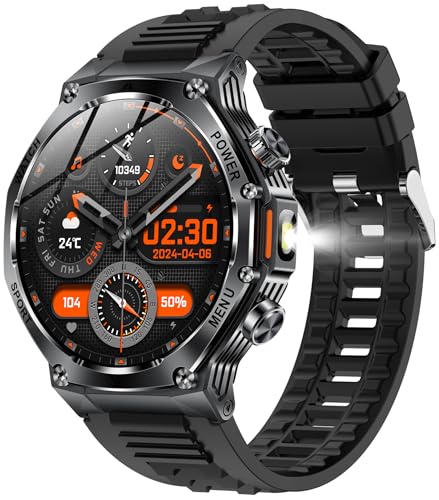 findtime Luxus Smartwatch Herren 1.8" HD Großes Touchscreen Telefonfunktion Schlaftracking Unterstützt Android iOS Fitness Mens Watches von findtime