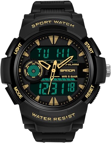 findtime Militär Taktische Uhr Herren Digitale Armbanduhr für Männer Männer Teenager 5 ATM wasserdichte Sport Herrenuhr Stoppuhr Groß von findtime