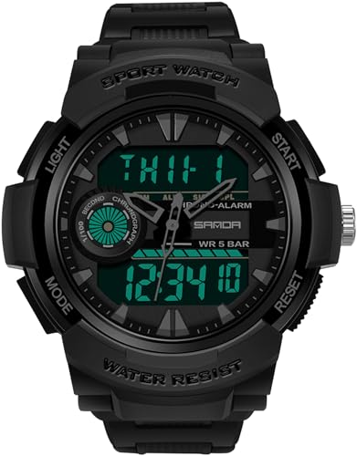 findtime Militär Taktische Uhr Herren Digitale Armbanduhr für Männer Männer Teenager 5 ATM wasserdichte Sport Herrenuhr Stoppuhr Groß von findtime