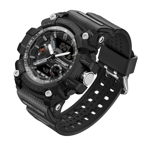 findtime Militär Uhr Armbanduhr Herren Digital Military Watch Tactical Outdoor Sport Jungen Männer Herrenuhr Blau Grün Schwarz Digitaluhr Chronograph Herren 5 ATM Wasserdicht Stoppuhr Wecker Sportuhr von findtime