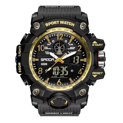 findtime Militär Uhr Herren Armbanduhr Digital Sport Blau Grün Schwarz Herrenuhr Digitaluhr Chronograph Herren 5 ATM Wasserdicht Military Watch Tactical Outdoor Stoppuhr Wecker Sportuhr Männer Jungen von findtime