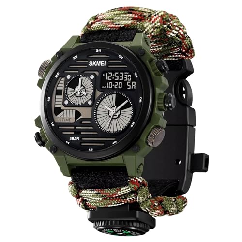 findtime Militär Uhr Herren Digitaluhr Military Watch Stoppuhr Sport Herrenuhren Armbanduhr Herren Digital Uhr Outdoor Tactical Wasserdicht Männer Jungen Sportuhr Chronograph Herren Groß Uhren von findtime