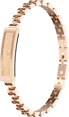 Smart Armband Damen ohne Display Schrittzähler Armband Damen Schmuck Rosegold Silber Schmal Pulsmessser Schlaftracker SpO2 Fitness Armbänder Kalorie Fitness Tracker für iOS Android Edelstahl von findtime
