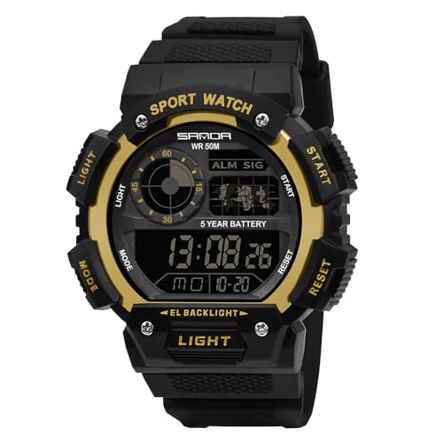 findtime Sportuhren Digitaluhr für Herren Militär Uhren Digital Uhr Outdoor Tactical Watches for Men für Jungen Herrenuhren Armbanduhren Herren mit Weichem Gummiarmband und LED-Leuchtdisplay von findtime